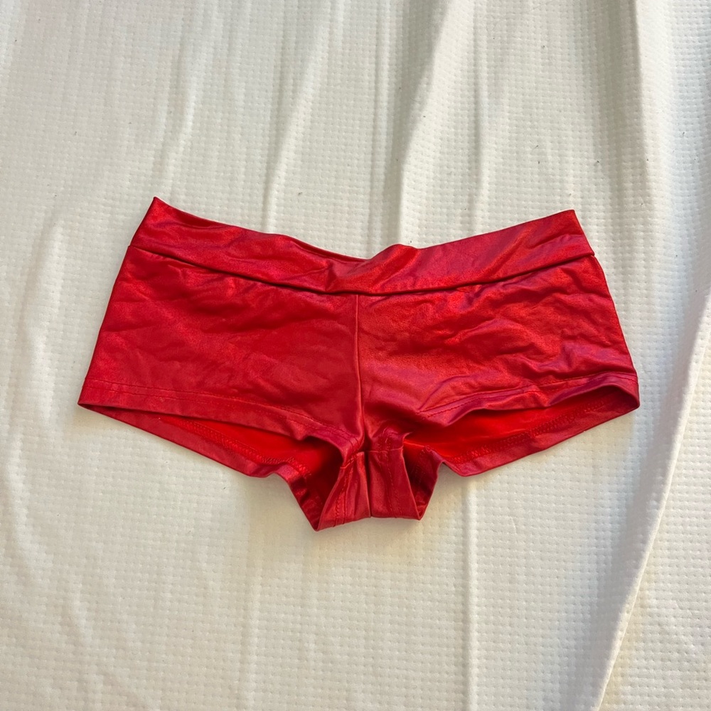 IHeartRave red booty shorts
